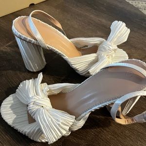 Women’s White Chunk Heels